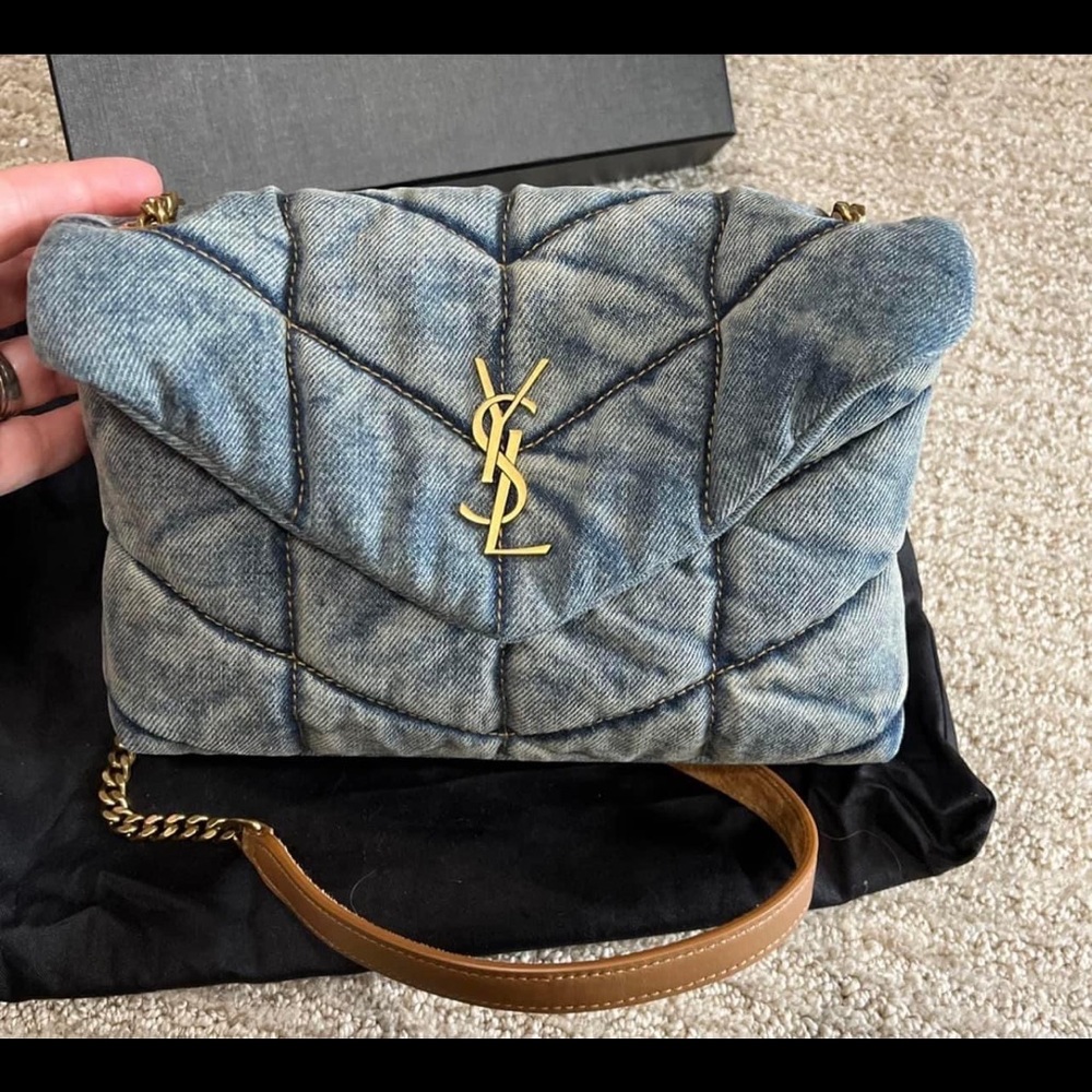 Brand new toy puffer denim bag